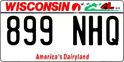 WI license plate 899NHQ