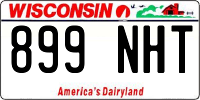 WI license plate 899NHT