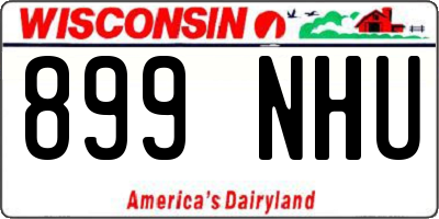 WI license plate 899NHU