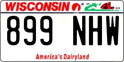 WI license plate 899NHW