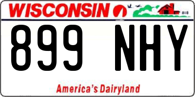 WI license plate 899NHY