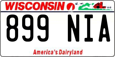 WI license plate 899NIA