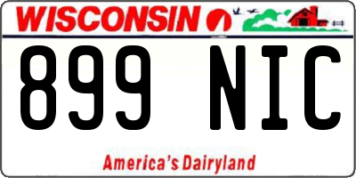 WI license plate 899NIC