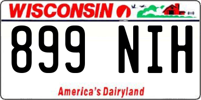 WI license plate 899NIH