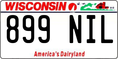 WI license plate 899NIL
