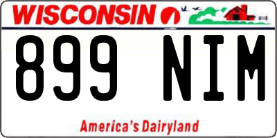 WI license plate 899NIM