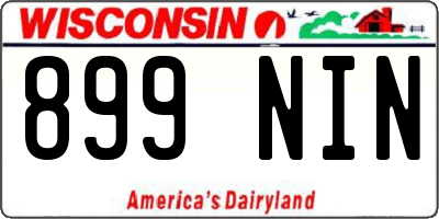 WI license plate 899NIN