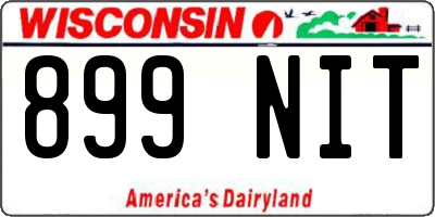 WI license plate 899NIT