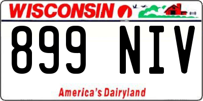 WI license plate 899NIV