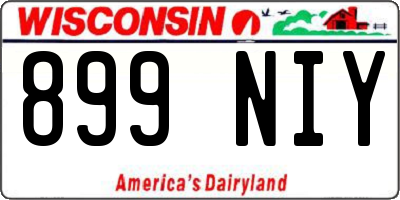 WI license plate 899NIY