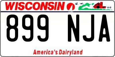WI license plate 899NJA