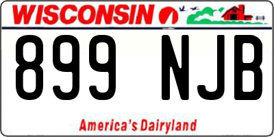 WI license plate 899NJB