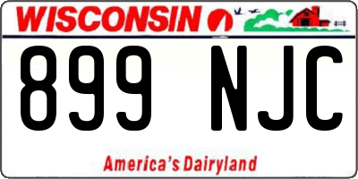 WI license plate 899NJC