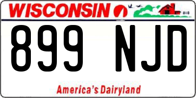WI license plate 899NJD