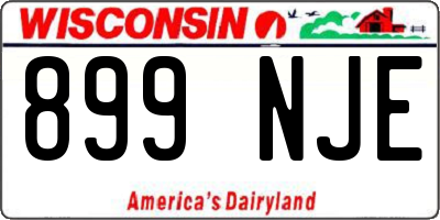 WI license plate 899NJE