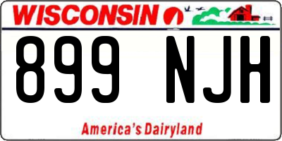 WI license plate 899NJH