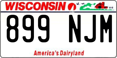 WI license plate 899NJM