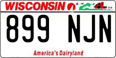 WI license plate 899NJN