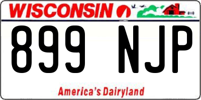 WI license plate 899NJP