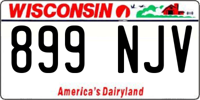 WI license plate 899NJV