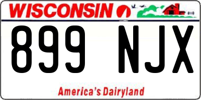 WI license plate 899NJX