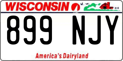 WI license plate 899NJY
