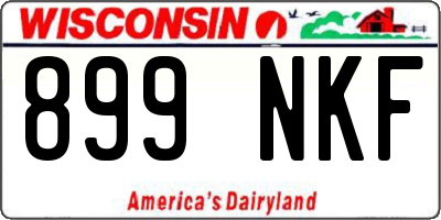 WI license plate 899NKF