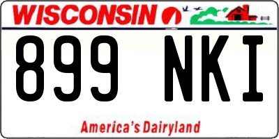 WI license plate 899NKI