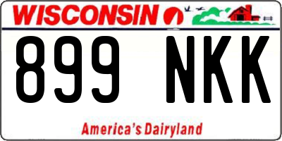 WI license plate 899NKK
