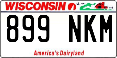 WI license plate 899NKM