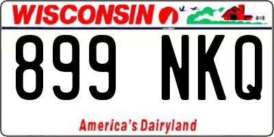 WI license plate 899NKQ