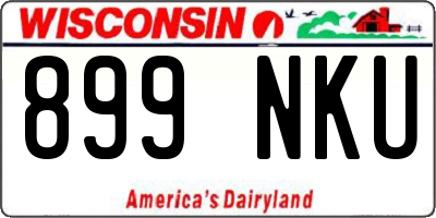 WI license plate 899NKU