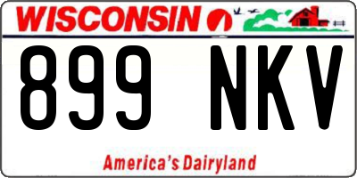 WI license plate 899NKV
