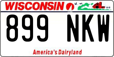 WI license plate 899NKW
