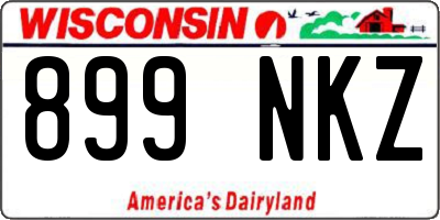 WI license plate 899NKZ