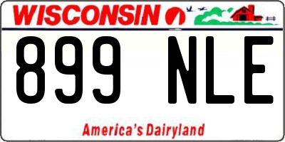 WI license plate 899NLE