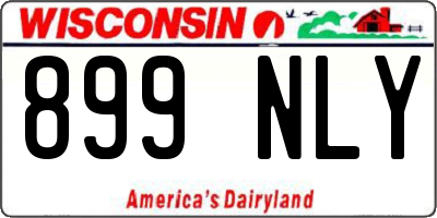 WI license plate 899NLY