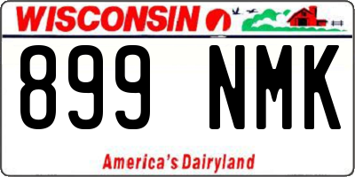 WI license plate 899NMK