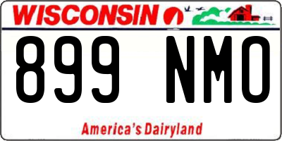 WI license plate 899NMO