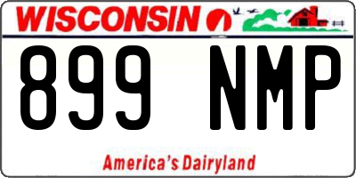WI license plate 899NMP