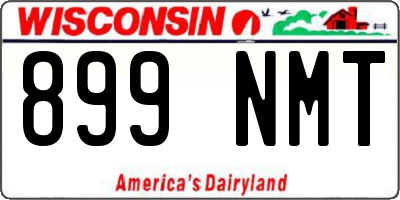 WI license plate 899NMT
