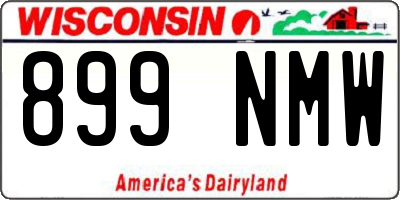WI license plate 899NMW