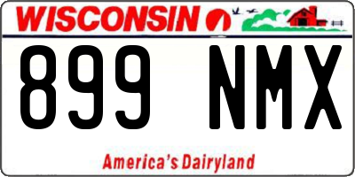 WI license plate 899NMX