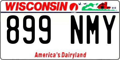 WI license plate 899NMY