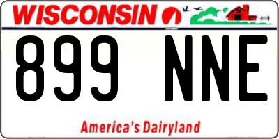 WI license plate 899NNE