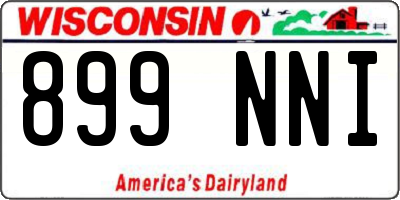 WI license plate 899NNI