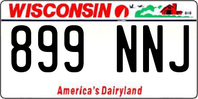 WI license plate 899NNJ