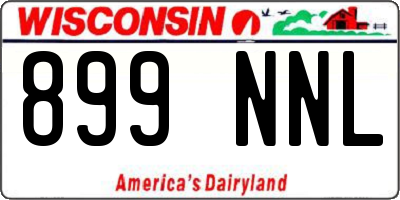 WI license plate 899NNL