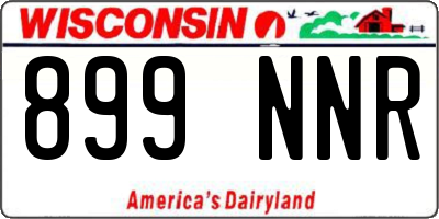 WI license plate 899NNR