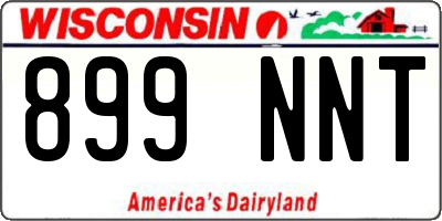 WI license plate 899NNT